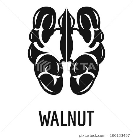 Walnut icon. Simple illustration of walnut vector icon for web design isolated on white background Walnut icon. Simple illustration of walnut vector icon for web design isolated on white background 100133497