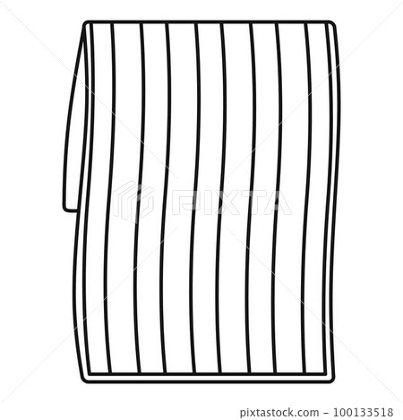Beach towel icon. Outline illustration of beach towel vector icon for web design isolated on white background 100133518