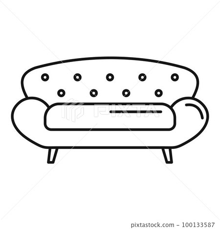 Old sofa icon. Outline illustration of old sofa vector icon for web design isolated on white background Old sofa icon. Outline illustration of old sofa vector icon for web design isolated on white background 100133587