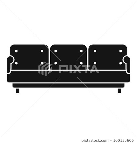 Pillow sofa icon. Simple illustration of pillow sofa vector icon for web design isolated on white background 100133606