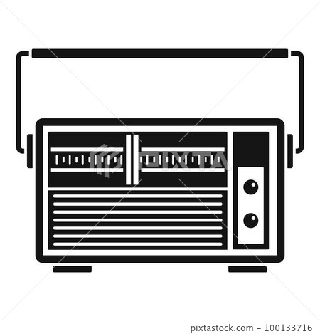 Analog radio icon. Simple illustration of analog radio vector icon for web design isolated on white background 100133716