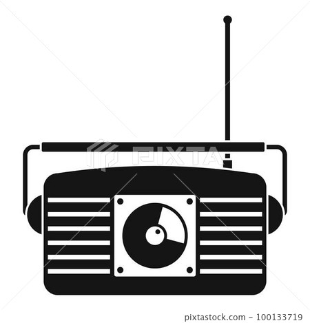 Radio receiver icon. Simple illustration of radio receiver vector icon for web design isolated on white background Radio receiver icon. Simple illustration of radio receiver vector icon for web design isolated on white background 100133719