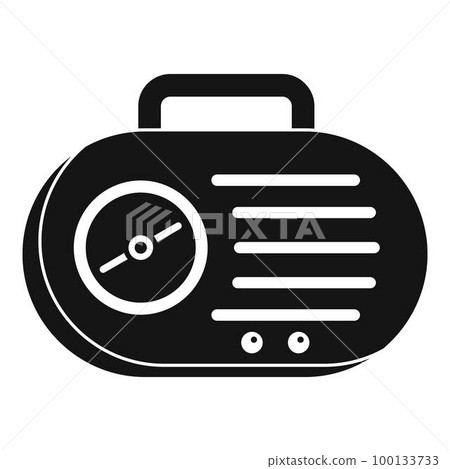 Portable radio icon. Simple illustration of portable radio vector icon for web design isolated on white background 100133733