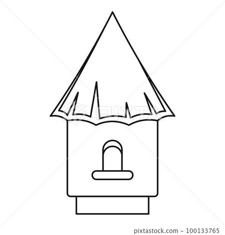 Bee hive icon. Outline illustration of bee hive vector icon for web design isolated on white background 100133765
