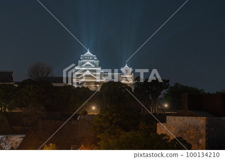 熊本城堡在晚上 熊本城堡在晚上 100134210