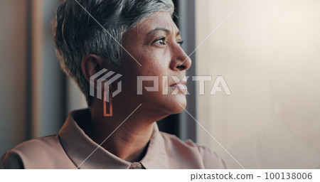 Shot of a mature businesswoman looking stressed out in an office 100138006