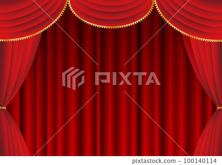Red curtain, red curtain, red curtain stage Red curtain, red curtain, red curtain stage 100140114