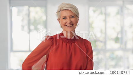 Face, business and senior woman with busy office, smile and confident for advertising agency, team leader and corporate success. Mature female, employee and ceo in lobby, staff or happiness in Canada Face, business and senior woman with busy office, smile and confident for advertising agency, team leader and corporate success. Mature female, employee and ceo in lobby, staff or happiness in Canada 100140784