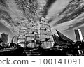 Monochrome Nippon Maru with sails Monochrome Nippon Maru with sails 100141091