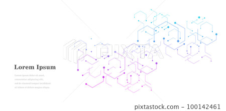 geometry abstract hexagon science background transparent 100142461