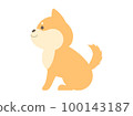 Shiba Inu sitting sideways 100143187