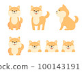 Shiba Inu set of various poses 100143191