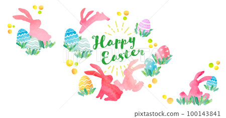 Easter decoration with watercolor touch 100143841