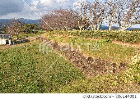 Hara Castle The ruined stone walls that remain on the site of the main enclosure 100144091