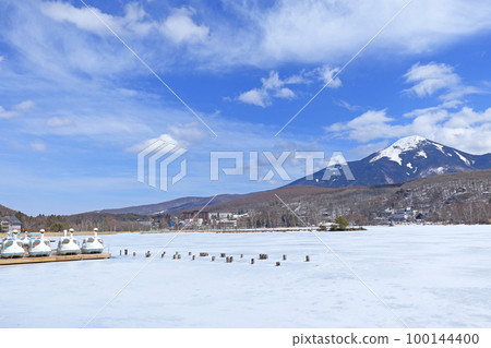 冬天的白樺湖和立科山 冬天的白樺湖和立科山 100144400