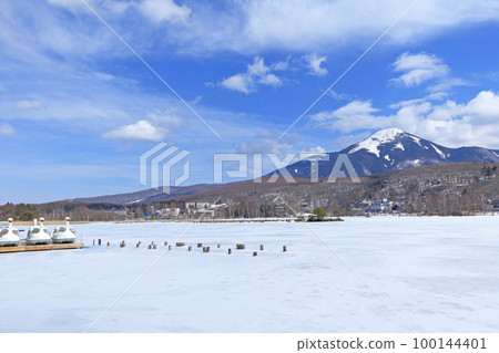 冬天的白樺湖和立科山 冬天的白樺湖和立科山 100144401