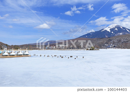 冬天的白樺湖和立科山 冬天的白樺湖和立科山 100144403
