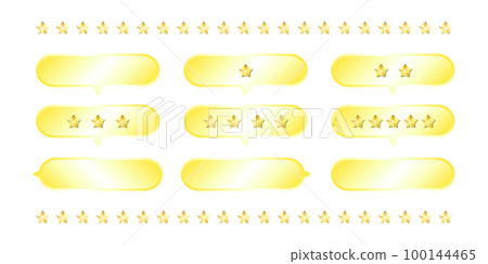 Luxury rating star balloon design gold vector material 100144465