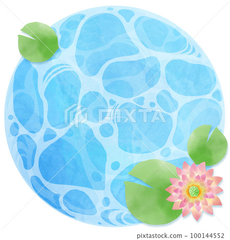 水波紋睡蓮背景素材 水波紋睡蓮背景素材 100144552