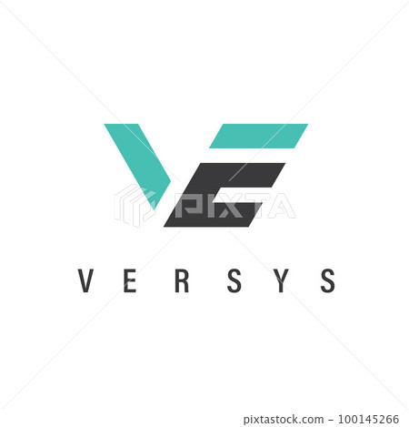 VE or v2 letter icon vector concept design template 100145266