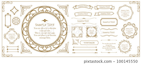 elegant frame. design template. A set of gorgeous frames. elegant frame. design template. A set of gorgeous frames. 100145550