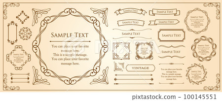 elegant frame. design template. A set of gorgeous frames. elegant frame. design template. A set of gorgeous frames. 100145551