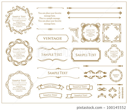 elegant frame. design template. A set of gorgeous frames. elegant frame. design template. A set of gorgeous frames. 100145552