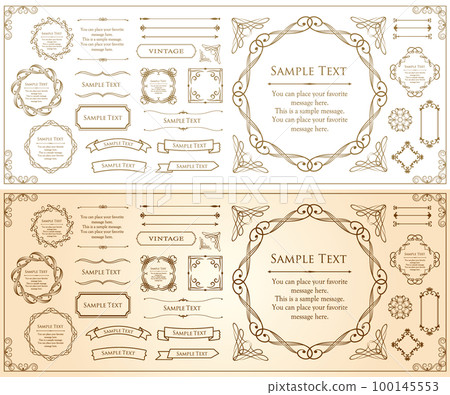 elegant frame. design template. A set of gorgeous frames. elegant frame. design template. A set of gorgeous frames. 100145553