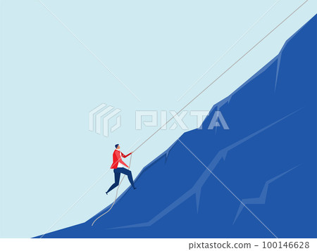 Businessman climbing mountain on the top,Challenge, perseverance, personal growth, effort ,ambition and Leadership in career achieve goals concept vector illustration Businessman climbing mountain on the top,Challenge, perseverance, personal growth, effort ,ambition and Leadership in career achieve goals concept vector illustration 100146628