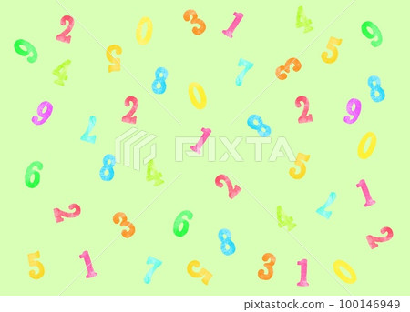 Number background colorful Number background colorful 100146949
