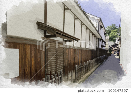 Watercolor style Tomonoura Ota Residence Fukuyama City, Hiroshima Prefecture 100147297