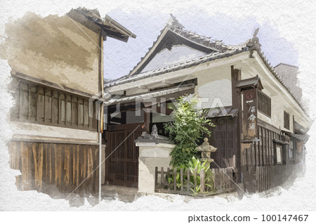Watercolor style Tomonoura Townscape of Tomonoura Fukuyama City, Hiroshima Prefecture Watercolor style Tomonoura Townscape of Tomonoura Fukuyama City, Hiroshima Prefecture 100147467