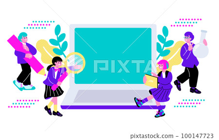 An illustration imagining ICT education 100147723