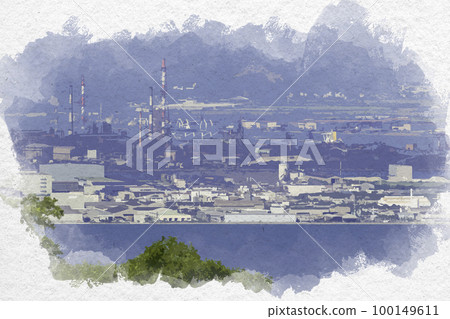 水彩風福山科技產業園區+JFE福山鋼鐵+廣島縣福山市笠岡填海地 水彩風福山科技產業園區+JFE福山鋼鐵+廣島縣福山市笠岡填海地 100149611