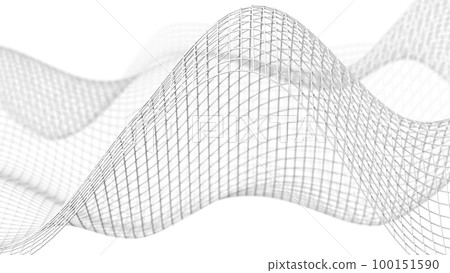 White wave waveform grid curve white background White wave waveform grid curve white background 100151590