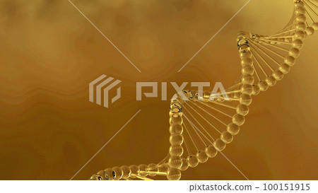 DNA 環黃色背景 100151915