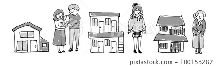 住在鎮上的各種居民 住在鎮上的各種居民 100153287