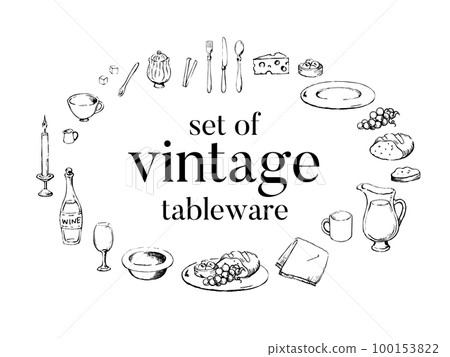 復古餐桌套裝 100153822