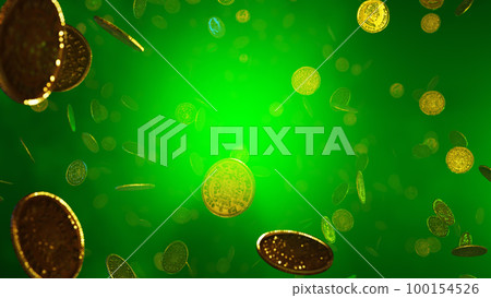 3D illustration Background for advertising and wallpaper in festival and sain patrick scene. 3D rendering in decorative concept. 100154526