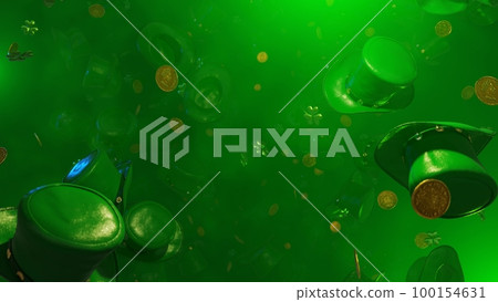 3D illustration Background for advertising and wallpaper in festival and patrick scene. 3D rendering in decorative concept. 100154631