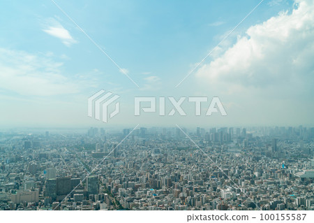 [東京]大城市的朦朧街景 100155587