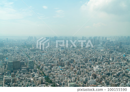 [東京]大城市的朦朧街景 100155590