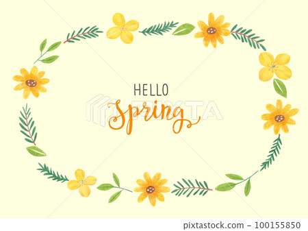 Background of flowers drawn with colored pencils. 100155850