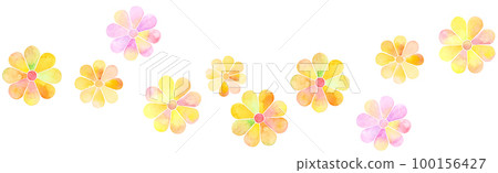 水彩畫的菊花圖案 水彩畫的菊花圖案 100156427