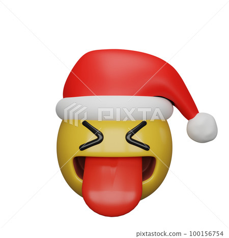 3d rendering of christmas and new year emojis 3d rendering of christmas and new year emojis 100156754