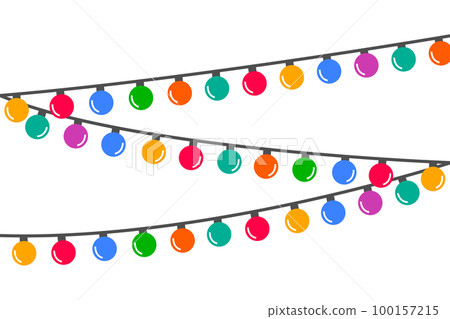 Colorful garland web banner design vector isolated Colorful garland web banner design vector isolated 100157215
