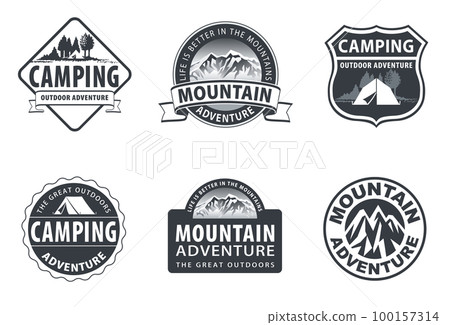 Emblem outdoor logo mark icon set 100157314