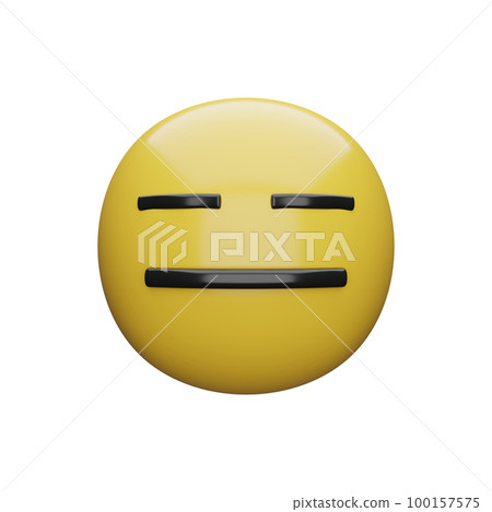 3d illustration Yellow faces.expressions and emotions 100157575