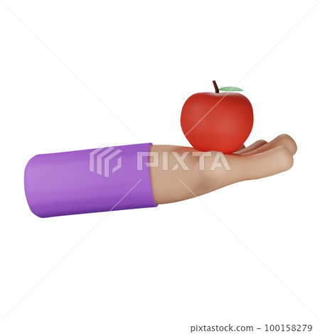 3d rendering of apples fruit 100158279