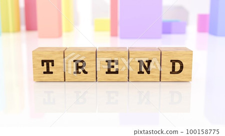 印有 TREND 字母的木塊 100158775